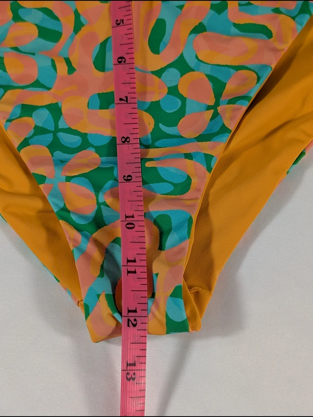 New Dippin' Daisy's Orange with Turquoise & Pink Abstract Bikini Bottom Size 3X
